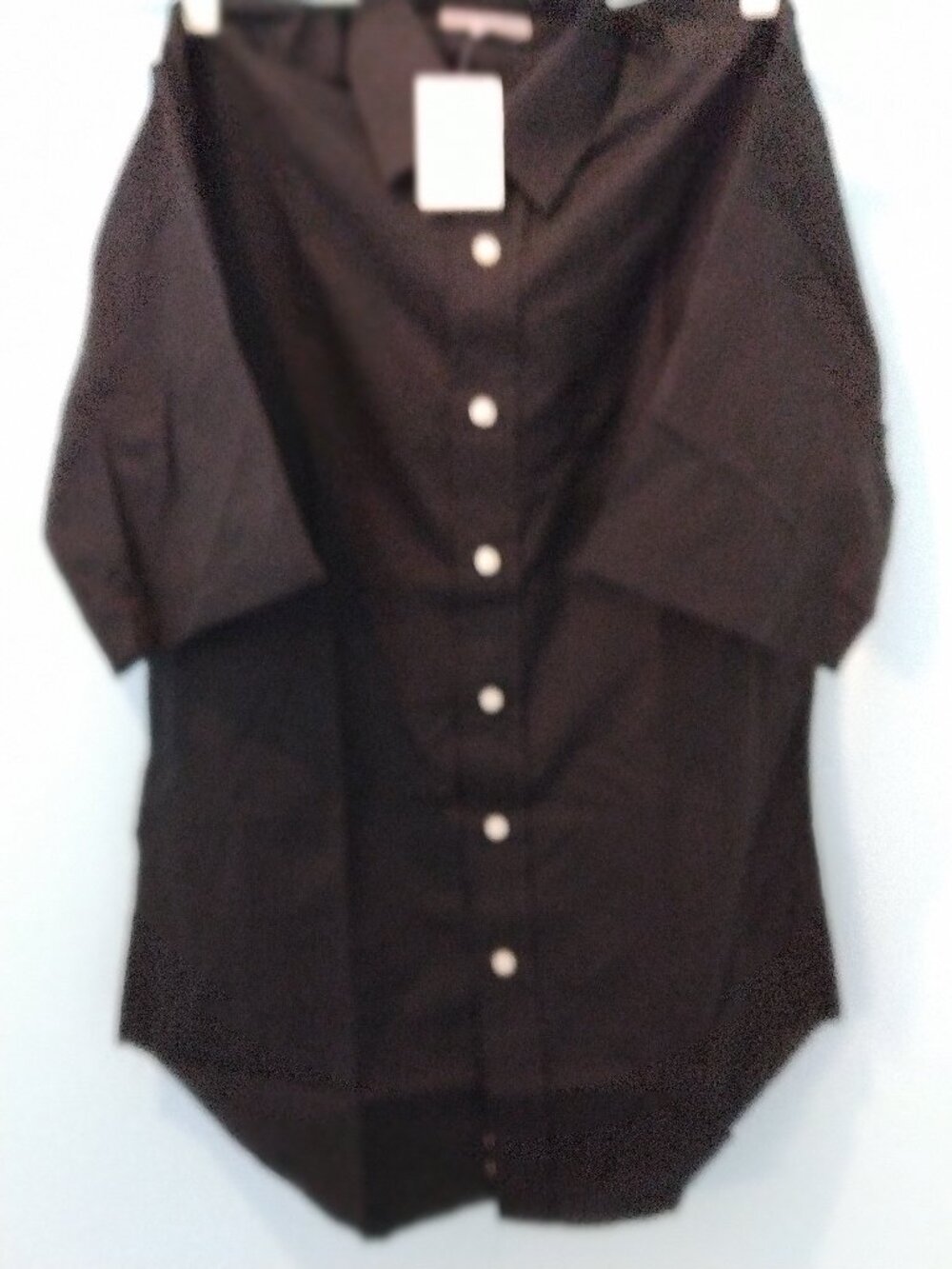 NWT Windridge Men's Dress Shirt-Short Sleeve -Size 15-Black